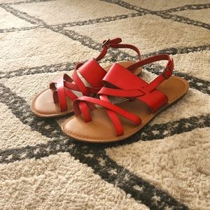 Red Leather Sandles